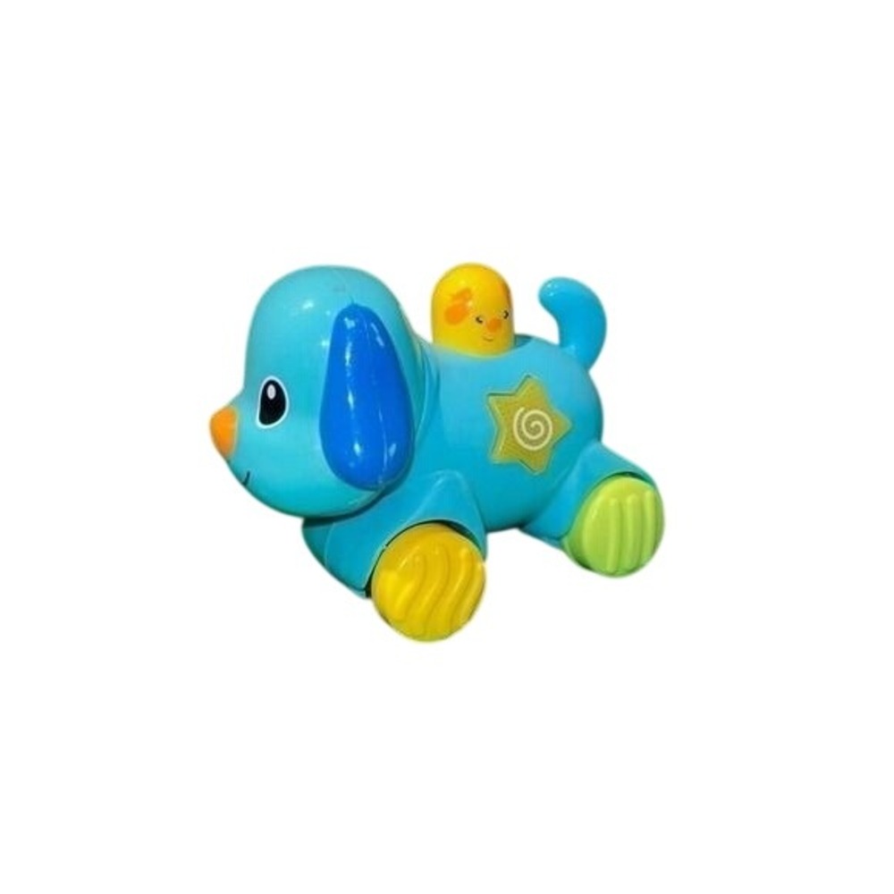 Winfun Press 'N Go Pet Puppy Blue Toddler Toy Push and Move Crawling‎ Toy